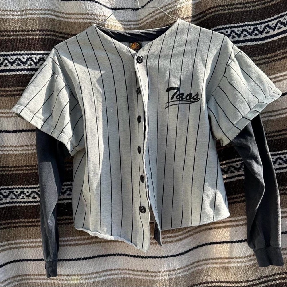 Triangl Swimwear Gray and Black Striped Top